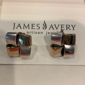 James Avery RARE 14k Gold Silver Retired Earrings